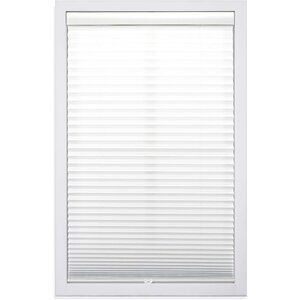 DEZ Furnishings Cordless Light Filtering Pleated Shade, 46"W x 64"H White